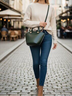 Zara Small Crossbody Structured Tote Bag